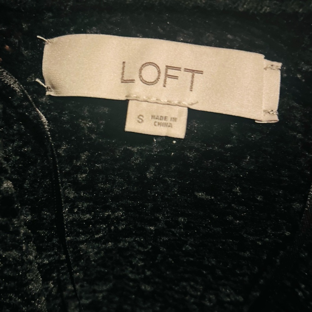 Loft Women's Black Chenille Open Cardigan Sweater, Size Small. - Picture 10 of 12